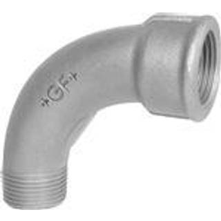Bøjning 90gr Sort 3/8" Muffe-Nippel