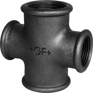+GF+ kryds sort 3/4-1/2''