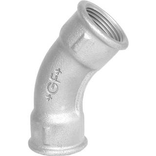 Georg-Fischer Bøjning 45° galvaniseret lang muffe/muffe 1/2
