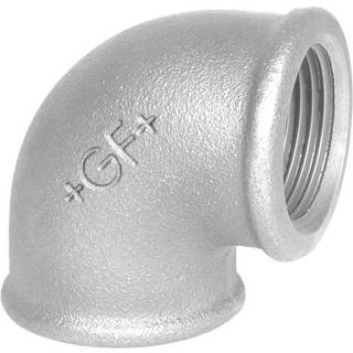 Vinkel 90° galvaniseret 1/2" muffe-muffe