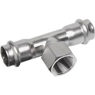 Nirosan press T-stykke 89 mm - 3/4'' - 89 mm. Rustfrit/Syrefast stål. M-bakke