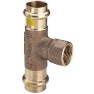 Viega Profipress G T-stykke 28 x 1/2" x 28 mm rødgods