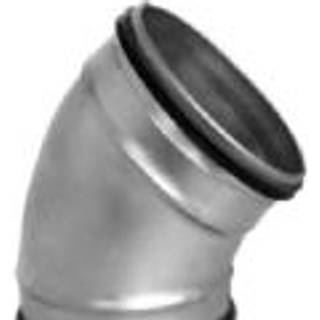 Bøjning 45° Ø125 mm Nippel/Nippel