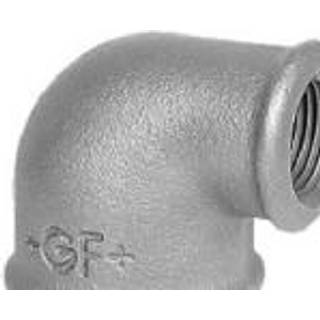 Vinkel 90° sort 1½" - 3/4" muffe-muffe