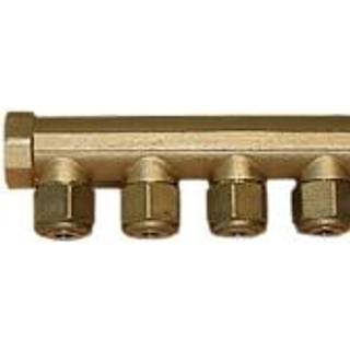 Fordelerrør med 4 studse, 3/4" x 15 mm