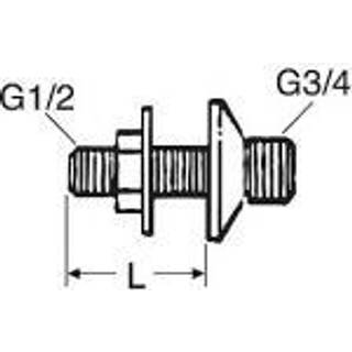 Forskruningssæt 65mm a 2 stk for brusearmatur i brusekabine