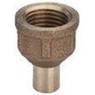 Lodde overgangsmuffe 3/4" - 18 mm. M/rørgevindmuffe og glat ende