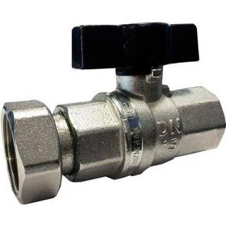 Mercury kuglehane med målerforskruning muf/forskr. 3/4'' x 1'' T-greb. Messing