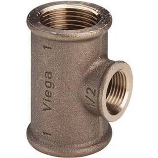 Viega T-stykke 1 1/4" x 1/2" x 1 1/4" rødgods