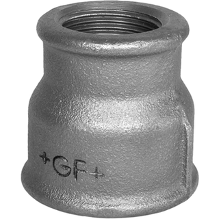 Formmuffe Sort reduktion 1.1/2" - 3/4", Muffe-Muffe