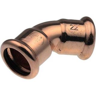 Vsh Fabrieken Bøjning vsh 45° muffe/muffe 22 mm cu