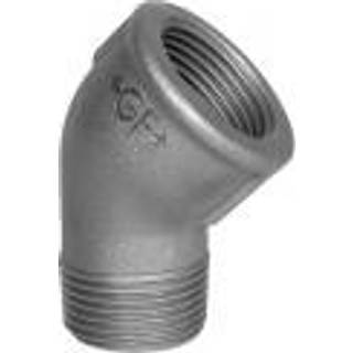 +GF+ Vinkel 45° sort nippel/muffe 1 1/4