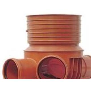 Uponor PP rense- & inspektionsbrønd 315/200mm T3 lige gennemløb og V. tilløb.