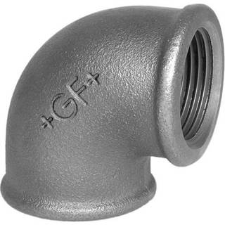 Vinkel 90° sort 1½" - 1¼" muffe-muffe