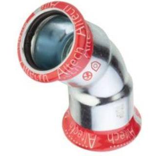 FZ press bøjning 54mm 45°. Til varmesystemer. Muffe-muffe. M-bakke