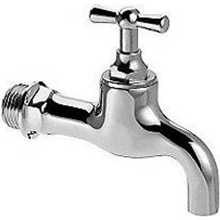 Aftapventil, 1/2'' med t-greb, glat tud, blankforkromet,