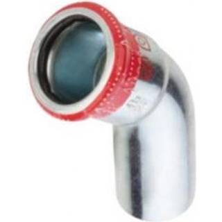 FZ press bøjning 22mm 45°. Til varmesystemer. Med 1 muffe. M-bakke