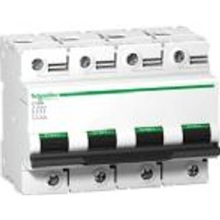Schneider Automatsikring C120N 4P 125A mono terminal C 10kA 400V B: 108mm A9N18376