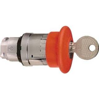Schneider Electric Harmony nødstopshoved i metal med ø40 mm paddehoved i rød farve og nøgle (ronis 455) for at frigøre