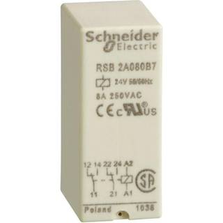 Schneider Electric Stikbensrelæ 2C/O 8A 24VAC