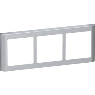 LK FUGA Soft 63 Design ramme 3x1 modul, vandret stålmetallic