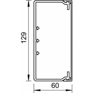 WDK Kabelkanal 60x130 mm i hvid (RAL 9010)