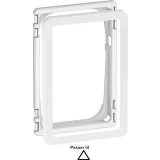 LK FUGA Slim designramme med monteringsramme 1 1/2 modul hvid