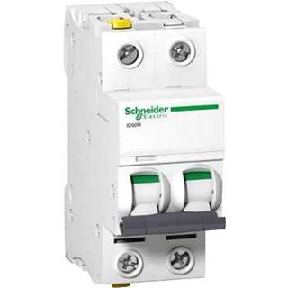 Schneider Automatsikring iC60N, 2P 4A C, med dobbelt terminal, 36 mm