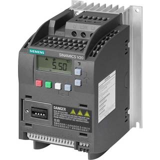 Siemens SINAMICS V20 1AC200-240V -10/+10% 47-63HZ mærkestrøm 0,37KW, str:FSAA 68x142x108(WXHXD), integreret