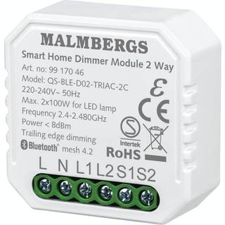 Bluetooth smart dåse dæmper 2-kanal/kroneafbryder 2X100W LED
