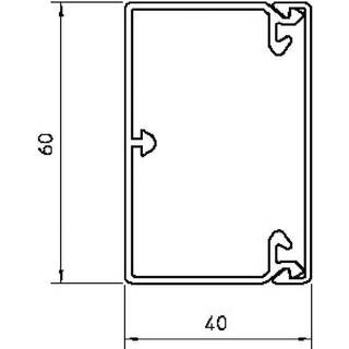 Wdk Kabelkanal 40X60 Mm Hvid Ral 9010 Obo