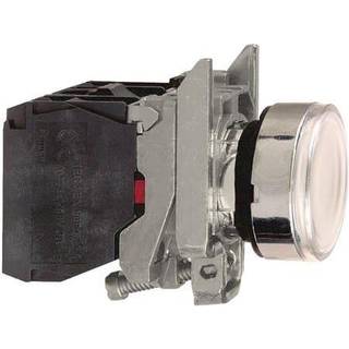 Schneider Electric Lampetryk komp hvid 230VAC m/LED 1NO+NC