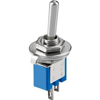 Sub miniature toggle switch - 1xUM, 3 pin, blå housing