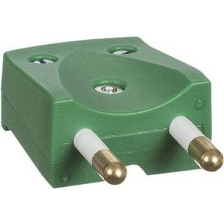 Hanstik 250V flad grøn u/ jord