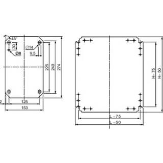Schneider Electric Grundplade galvaniseret 800X600