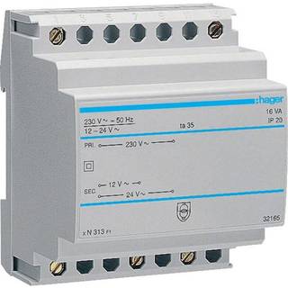 Hager Sikkerhedstransformer 16VA 230/12/24V