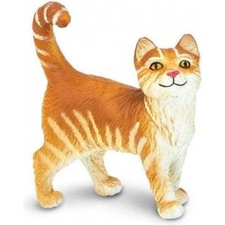 Safari Ltd. Tabby Cat Figurine - Detaljeret 2 """" Plastik Model Figur - Sjovt uddannelsesspil Leget?j til drengepiger og b?rn i alderen 1+
