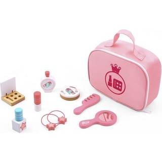 Mit lyserødt sminkebord