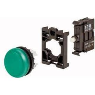 Eaton Lampehoved, grøn, 22 mm, plastic, flad