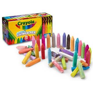 Crayola: Sæt med fortovskridt - vaskbar - 64 stk.