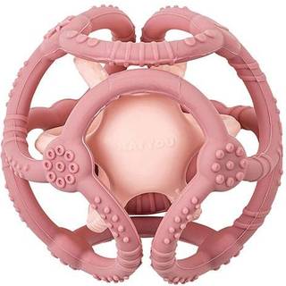 Nattou Soft Silicone Aktivitetsbold,Lyserød