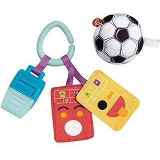 Fisher-Price bare til spark nyf?dt gave s?t med 3 fodbold-tema rattle teether og crinkle leget?j til sp?dbarn sensorisk spil