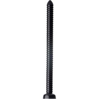 HOSED Rillet Slange 19 - sugekop anal dildo (sort)