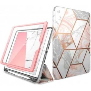 Supcase Cosmo Apple iPad 10.2 Cover - Slankt Marmor Design med Apple Pencil Plads - Lyserød
