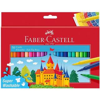 Faber Castell Felt Tip Pen Castle Pack of 50 in Cardboard Box