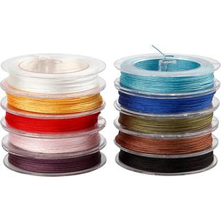 Polyester Snor 1 mm - Ass. Farver, 10x50m