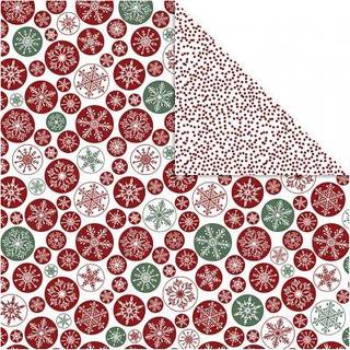 Designpapir med Iskrystaller og Prikker, 5 ark 30,5x30,5 cm