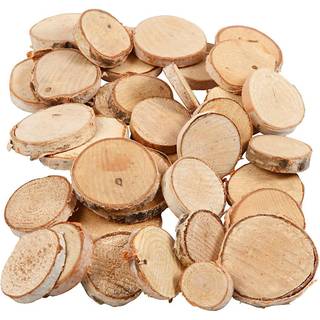 Rustikt Træmix - Dekorative Træskiver 600g