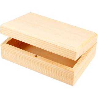 Smykkeæske, 14x9x5 cm Smykkeæske i kejsertræ. Æsken måler 14x9x5 cm udvendigt.