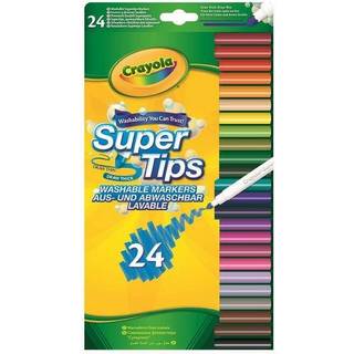 Crayola: Sæt med 6 vaskbare tuscher med fine spidser